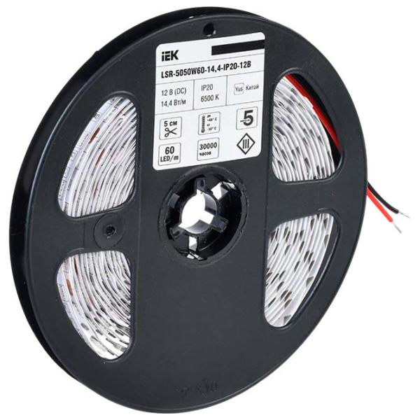 Светодиодная лента IEK LSR-5050W60-14,4-IP20-12V 5 м / Белый photo 3