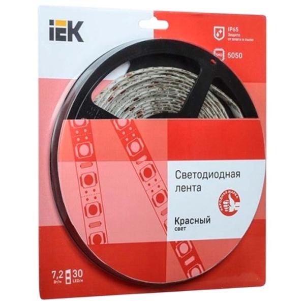 Светодиодная лента IEK LSR-5050R30-7,2-IP65-12V 5 м / Красный photo 1