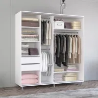 Dulap Mobildor-Lux Aron 260 x 60 x 220 / PAL / Alb photo 2