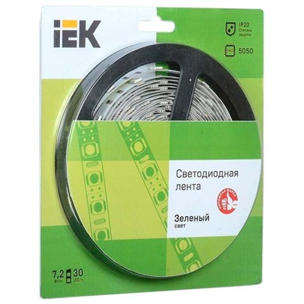 Светодиодная лента IEK LSR-5050G30-7,2-IP20-12V 5 м / Зеленый photo 1