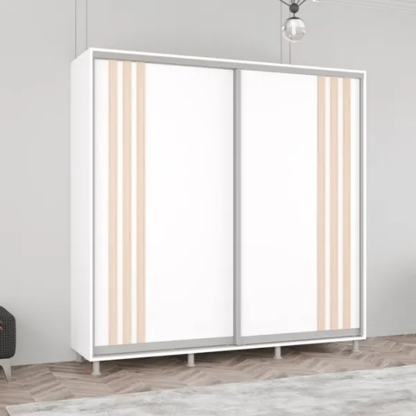 Шкаф Mobildor-Lux Aron 250 x 60см x 210 / ЛДСП / Белый photo 3