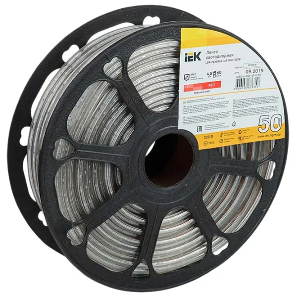 Bandă Led IEK LSR-2835R60-4,8-IP67-220В 50 m / Red photo 1 Bandă Led IEK LSR-2835R60-4,8-IP67-220В 50 m / Red photo 1