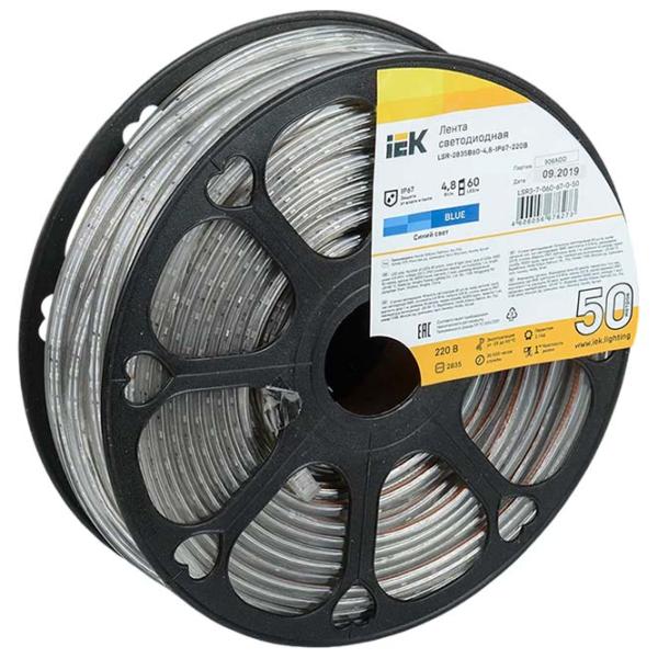 Bandă Led IEK LSR-2835B60-4,8-IP67-220В 50 m / Blue photo 1 Bandă Led IEK LSR-2835B60-4,8-IP67-220В 50 m / Blue photo 1