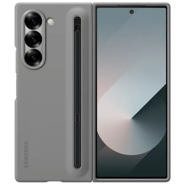 Чехол для смартфона Samsung Galaxy Z Fold 6  Samsung / Чехол книжка / ТПУ / Серый photo 1 Чехол для смартфона Samsung Galaxy Z Fold 6  Samsung / Чехол книжка / ТПУ / Серый photo 1