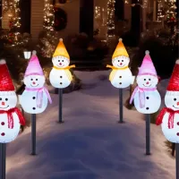 Felinar pentru grădină LightWave Snowman Ground Lights Plastic / Pink photo 2