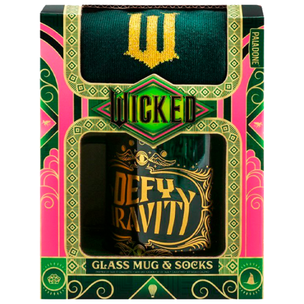 Кружка и носки Paladone Wicked Glass Mug and Socks Elphaba 370 мл photo 1