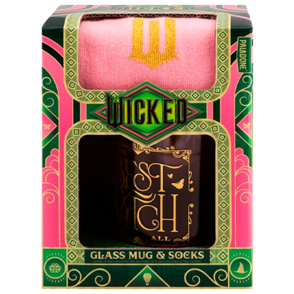 Кружка и носки Paladone Wicked Glass Mug and Socks Glinda 370 мл photo 1