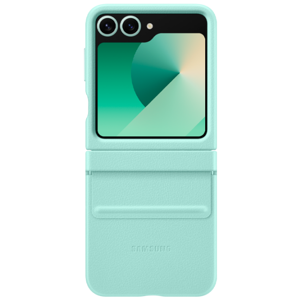 Husă pentru smartphone Samsung Galaxy Z Flip 6 Samsung / Back / Piele ecologică / Mint Green photo 3 Husă pentru smartphone Samsung Galaxy Z Flip 6 Samsung / Back / Piele ecologică / Mint Green photo 3