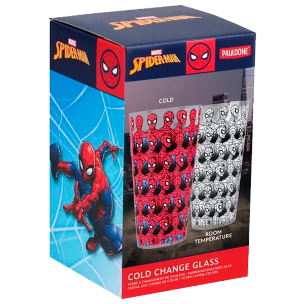 Pahar Paladone Marvel Spiderman Cold Change Glass 0.4l / Sticlă / Multicolor photo 1