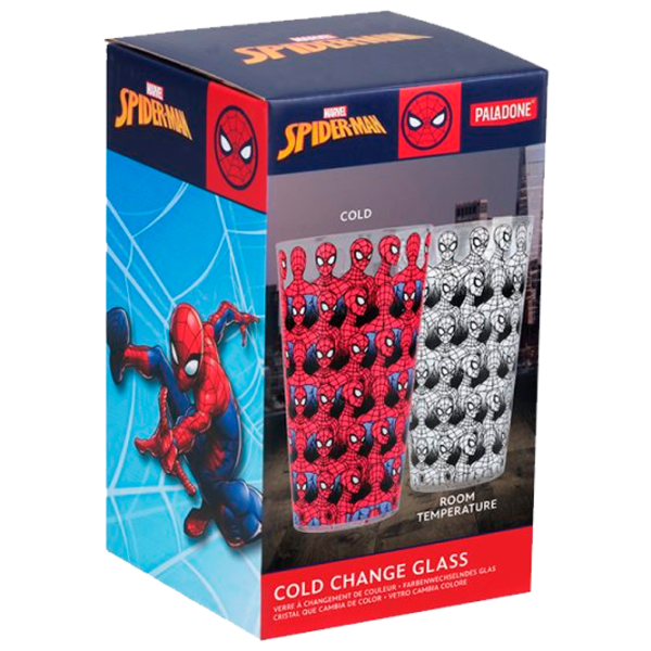 Pahar Paladone Marvel Spiderman Cold Change Glass 0.4l / Sticlă / Multicolor photo 1