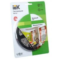 Светодиодная лента IEK LSR-3528G60-4.8-IP20-12V 5 м / Зеленый