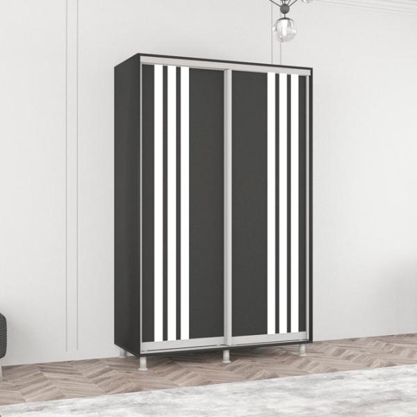 Шкаф Mobildor-Lux Aron 130 x 60см x 230 / ЛДСП / Antracit photo 3