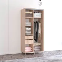 Dulap Mobildor-Lux Aron 190 x 60 x 200 / PAL / Stejar Sonoma photo 2
