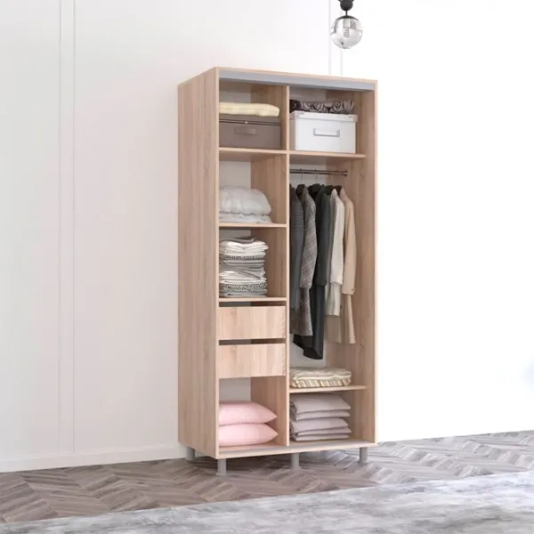 Dulap Mobildor-Lux Aron 110 x 60 x 210 / PAL / Stejar Sonoma photo 2