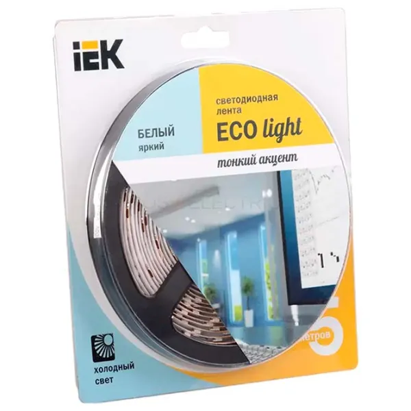 Bandă Led IEK LSR-3528W60-4.8-IP20-12V 5 m / White photo 1 Bandă Led IEK LSR-3528W60-4.8-IP20-12V 5 m / White photo 1