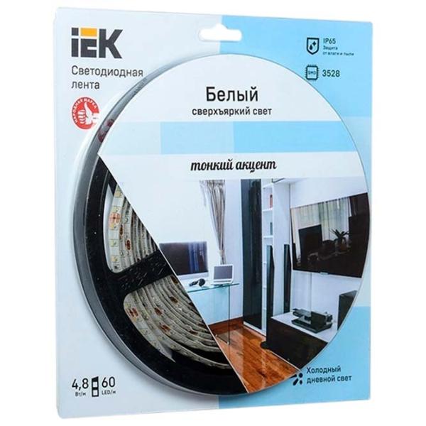 Светодиодная лента IEK LSR-3528W60-4.8-IP65-12V 5 м / Белый photo 1 Светодиодная лента IEK LSR-3528W60-4.8-IP65-12V 5 м / Белый photo 1