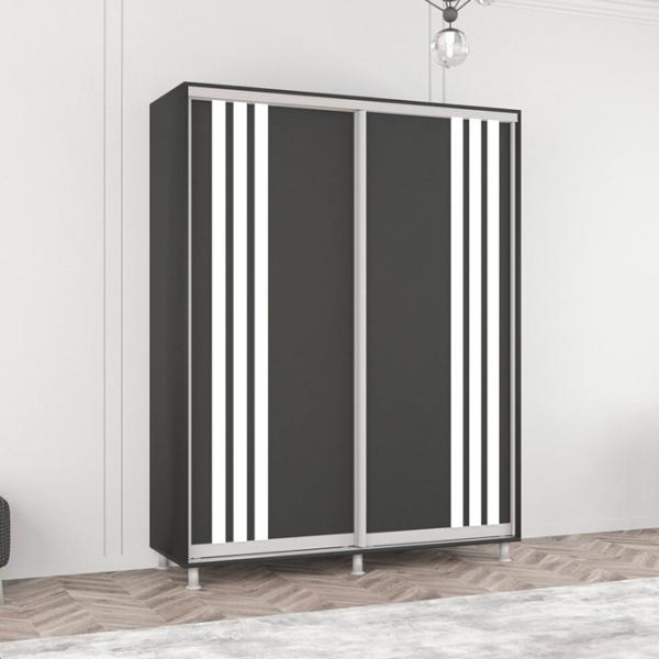 Dulap Mobildor-Lux Aron 180 x 60 x 200 / PAL / Antracit photo 2