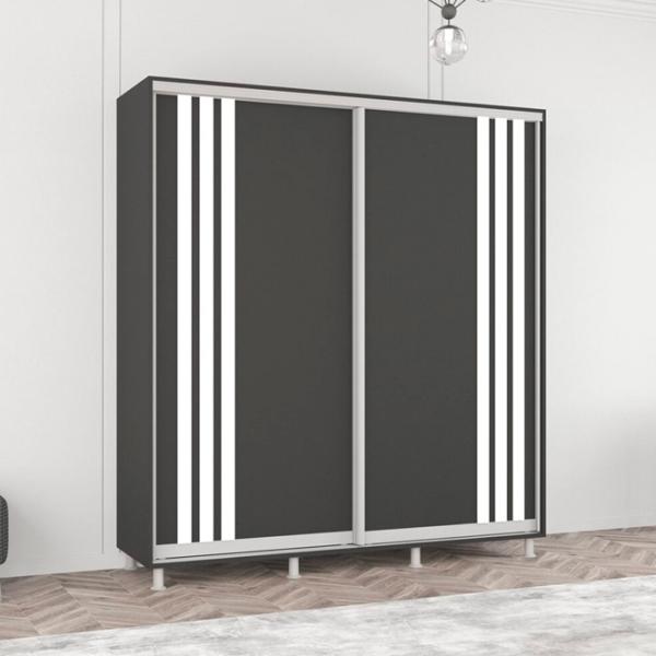 Dulap Mobildor-Lux Aron 190 x 60 x 200 / PAL / Antracit photo 3