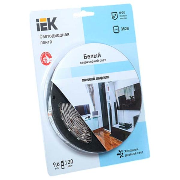 Bandă Led IEK LSR-3528W-WW120-9,6-IP20-12V 5 m / White photo 1