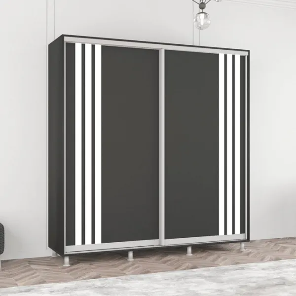 Шкаф Mobildor-Lux Aron 240 x 60см x 200 / ЛДСП / Antracit photo 3
