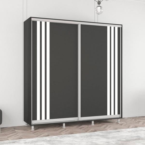 Шкаф Mobildor-Lux Aron 240 x 60см x 200 / ЛДСП / Antracit photo 3