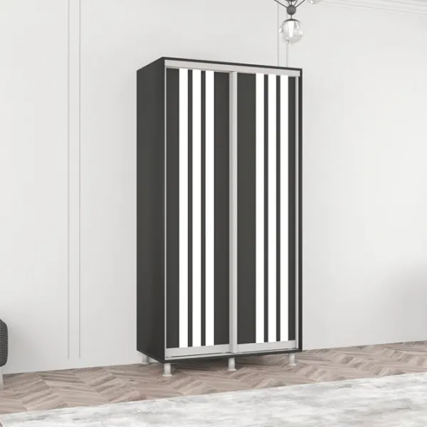 Шкаф Mobildor-Lux Aron 100 x 60см x 200 / ЛДСП / Antracit photo 3