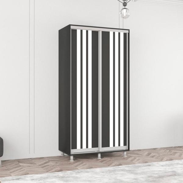 Шкаф Mobildor-Lux Aron 100 x 60см x 200 / ЛДСП / Antracit photo 3