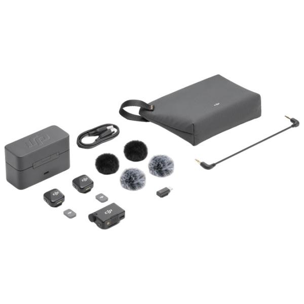 Microfon DJI Mic Mini (2 TX + 1 RX + Charging Case) Black photo 6