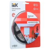 Светодиодная лента IEK LSR-3528R60-4.8-IP20-12V 5 м / Красный