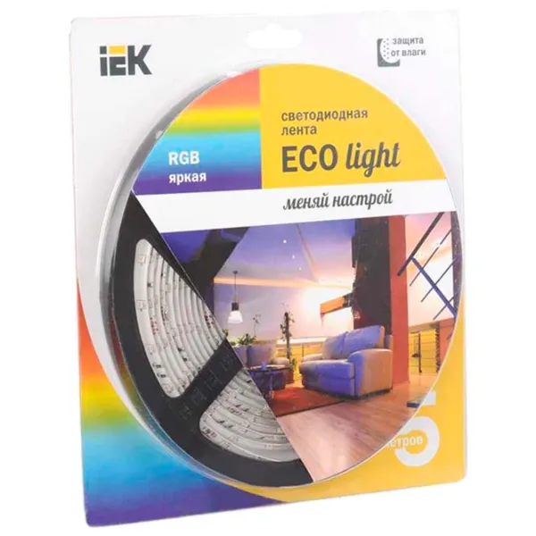 Bandă Led IEK LSR-3528RGB54-4.8-IP65-12V 5 m / RGB photo 1