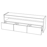 Comodă TV ML-Mobila ML-1 44.6 x 139.3 x 34.1 / PAL photo 3