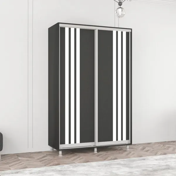 Шкаф Mobildor-Lux Aron 140 x 60см x 240 / ЛДСП / Antracit photo 2