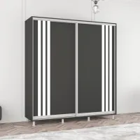Dulap Mobildor-Lux Aron 190 x 60 x 240 / PAL / Antracit photo 3