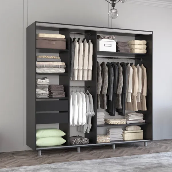 Dulap Mobildor-Lux Aron 250 x 60 x 240 / PAL / Antracit photo 3