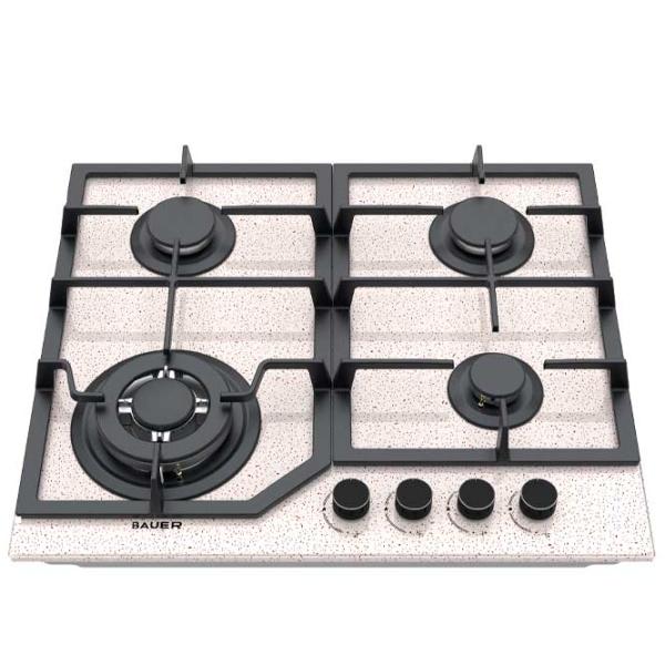 Plită încorporabilă pe gaz Bauer GH-604 BG02-RS Sticlă călită / Sand photo 2