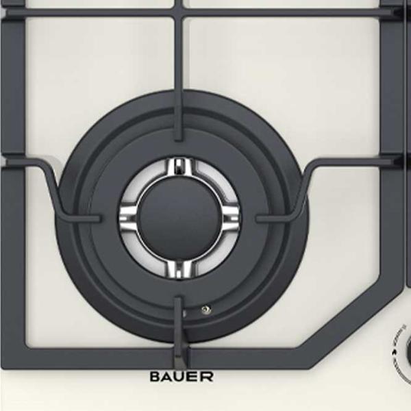 Газовая варочная панель Bauer GH-604 BG02-RBG Закаленное стекло / Бежевый photo 2