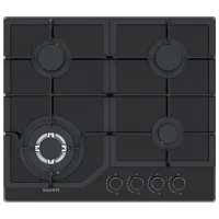 Plită încorporabilă pe gaz Bauer GH-604 BG02-R Sticlă călită / Black