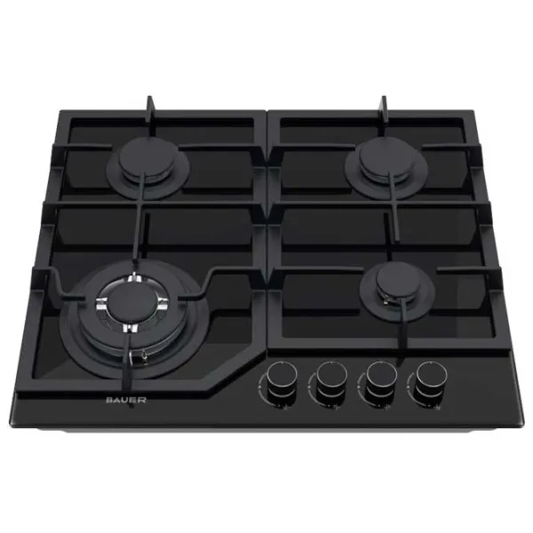 Plită încorporabilă pe gaz Bauer GH-604 BG02-R Sticlă călită / Black photo 2