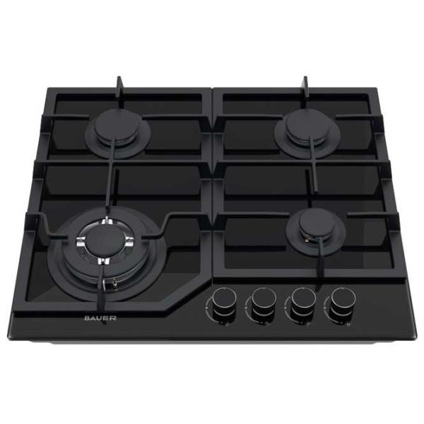 Plită încorporabilă pe gaz Bauer GH-604 BG02-R Sticlă călită / Black photo 2