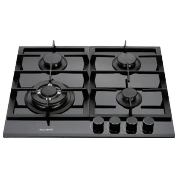 Plită încorporabilă pe gaz Bauer GH-604 BG03 Sticlă călită / Black photo 1