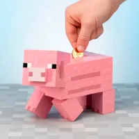  Pușculiță Paladone Pig Money Bank V2 PP6590MCFV2 Minecraft / Black Pink photo 3