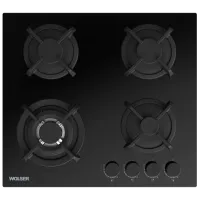 Plită încorporabilă pe gaz Wolser WL-BRD 6404 GL TURBO FFD Sticlă călită / Black