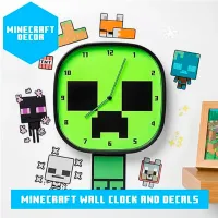 Ceas Paladone Creeper Glow In The Dark PP12045MCF Minecraft / Black Green photo 5