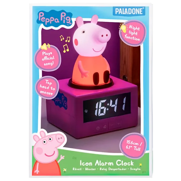 Deșteptător Paladone Icon Alarm Clock PP12729PP Peppa Pig / Multicolor Pink photo 1