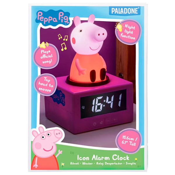 Deșteptător Paladone Icon Alarm Clock PP12729PP Peppa Pig / Multicolor Pink photo 1