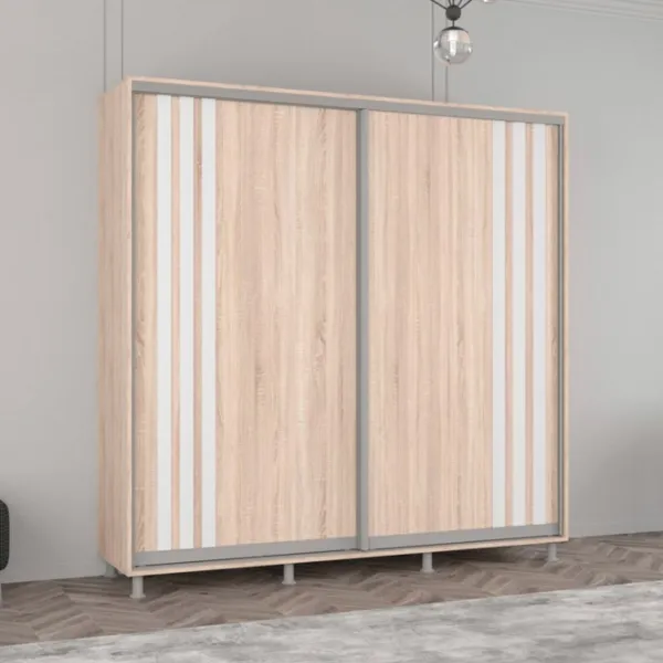 Dulap Mobildor-Lux Aron 220 x 60 x 210 / PAL / Sonoma photo 3