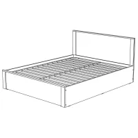 Кровать ML-Mobila Gamma N2 160 x 200 см / ЛДСП / Wood photo 2