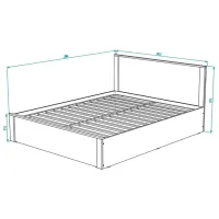 Кровать ML-Mobila Gamma N2 160 x 200 см / ЛДСП / Wood photo 3