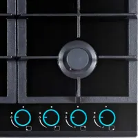 Plită încorporabilă pe gaz Backer NONA 6033 Sticlă călită / Black photo 2