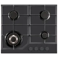 Plită încorporabilă pe gaz Backer NONA 6033 SBF Sticlă călită / Black